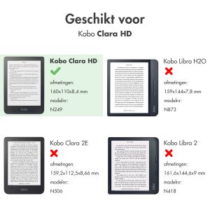 iMoshion Design Slim Hard Case Bookcase Kobo Clara HD - Green Leopard