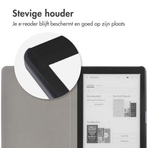iMoshion Design Slim Hard Case Sleepcover Bookcase Kobo Clara HD - Black Graphic