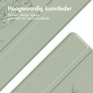 iMoshion Trifold Design Bookcase Samsung Galaxy Tab A8 - Floral Green