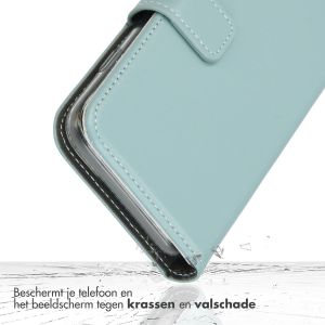 Selencia Echt Lederen Bookcase Samsung Galaxy S23 Plus - Air Blue
