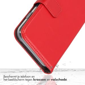 Selencia Echt Lederen Bookcase Samsung Galaxy S23 Ultra - Rood