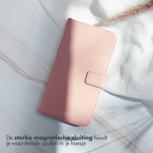 Selencia Echt Lederen Bookcase iPhone 14 - Dusty Pink