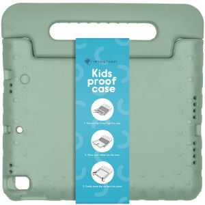 iMoshion Kidsproof Backcover met handvat iPad 10 (2022) 10.9 inch - Olijfgroen