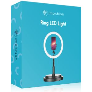 iMoshion Ring LED Light - Ringlamp telefoon - Ringlight met statief - Verstelbaar - Zwart
