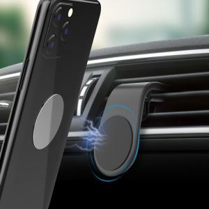 Accezz Telefoonhouder auto iPhone 12 - Universeel - Ventilatierooster - Magnetisch - Zwart