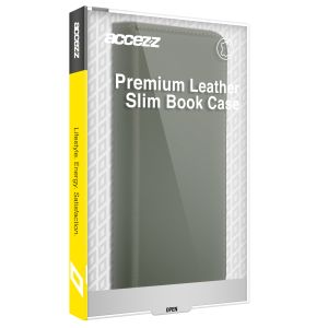 Accezz Premium Leather Slim Bookcase Samsung Galaxy S21 Ultra - Groen
