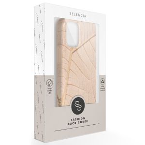 Selencia Aurora Fashion Backcover iPhone SE (2022 / 2020) / 8 / 7 - Duurzaam hoesje - 100% gerecycled - Earth Leaf Beige