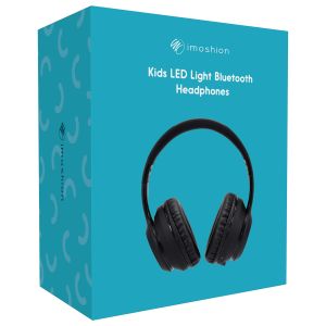 iMoshion Kids LED Light Bluetooth Headphones - Kinder koptelefoon - Draadloze koptelefoon + AUX kabel - Lichtblauw