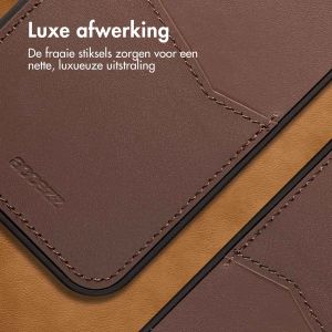 Accezz Premium Leather Card Slot Backcover iPhone 14 Pro Max - Bruin