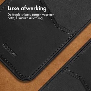 Accezz Premium Leather Card Slot Backcover Samsung Galaxy S22 Ultra - Zwart