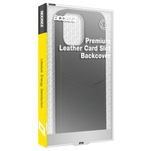 Accezz Premium Leather Card Slot Backcover iPhone 14 Plus - Zwart