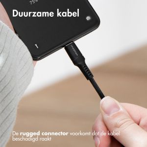 iMoshion Braided USB-C naar USB kabel iPhone 15 - 1 meter - Zwart
