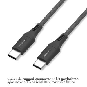 iMoshion Braided USB-C naar USB-C kabel - 1 meter - Zwart