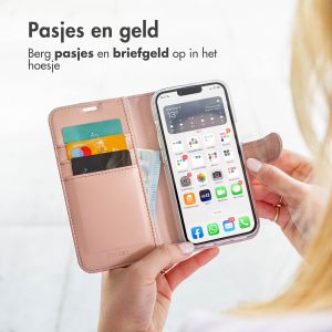 Accezz Wallet Softcase Bookcase iPhone 13 Pro Max - Rosé Goud