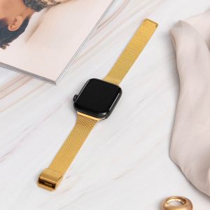 iMoshion Milanees vouwbandje Apple Watch Series 1-8 / SE - 38/40/41mm - Goud