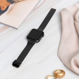 iMoshion Milanees vouwbandje Apple Watch Series 1-9 / SE - 38/40/41mm - Zwart