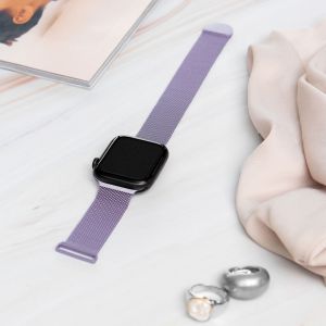 iMoshion Milanees magnetisch bandje Apple Watch Series 1-9 / SE / Ultra (2) - 42/44/45/49 mm - Maat S - Paars
