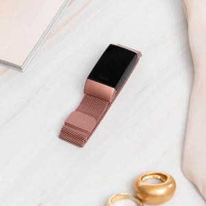 iMoshion Milanees magnetisch bandje Fitbit Versa 3 - Maat M - Roze