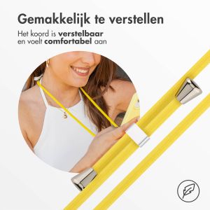 iMoshion Siliconen hoesje met koord iPhone SE (2022 / 2020) / 8 / 7 - Geel