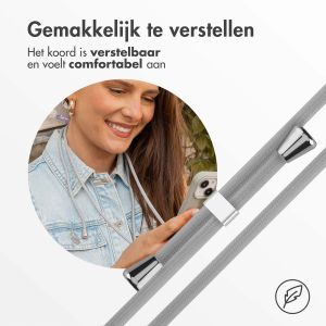 iMoshion Siliconen hoesje met koord iPhone SE (2022 / 2020) / 8 / 7 - Lichtgrijs