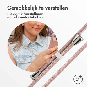 iMoshion Siliconen hoesje met koord iPhone SE (2022 / 2020) / 8 / 7 - Sand Pink
