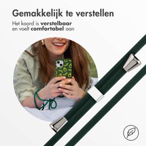iMoshion Siliconen design hoesje met koord iPhone 15 Pro Max - Avocado Green