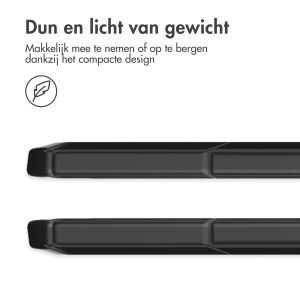 iMoshion Trifold Hardcase Bookcase voor de Samsung Tab S9 FE Plus / Tab S9 Plus 12.4 inch - Zwart