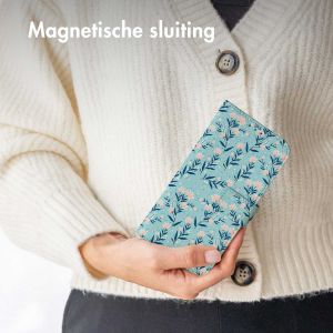 iMoshion Design Bookcase Samsung Galaxy S21 FE - Blue Flowers