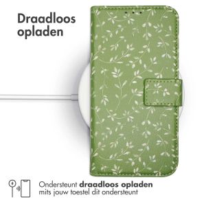 iMoshion Design Bookcase Samsung Galaxy S21 - Green Flowers