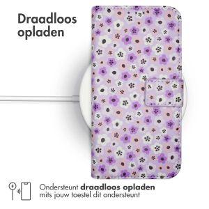 iMoshion Design Bookcase Samsung Galaxy S9 - Purple Flowers