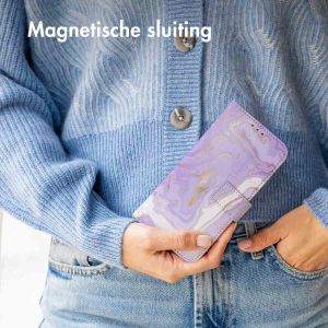 iMoshion Design Bookcase Samsung Galaxy S24 Ultra - Purple Marble