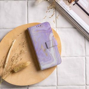 iMoshion Design Bookcase Samsung Galaxy A55 - Purple Marble