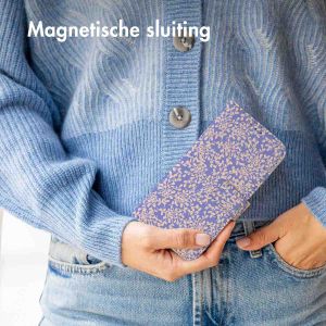 iMoshion Design Bookcase Samsung Galaxy S23 - Purple White Flowers