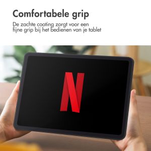 Accezz Liquid Silicone Backcover iPad 10.2 (2019 / 2020 / 2021) - Zwart