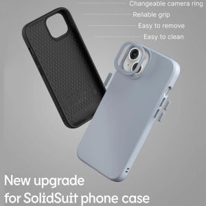 RhinoShield SolidSuit Backcover MagSafe iPhone 15 - Classic Ash Grey