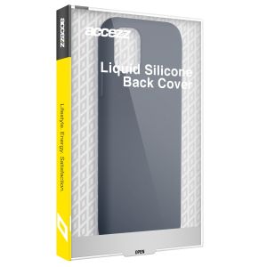Accezz Liquid Silicone Backcover Samsung Galaxy Z Flip 4 - Donkerblauw