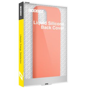 Accezz Liquid Silicone Backcover iPhone 15 Plus - Nectarine