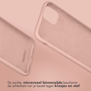 Accezz Liquid Silicone Backcover iPhone 13 Mini - Roze