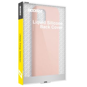 Accezz Liquid Silicone Backcover iPhone 13 Pro - Roze