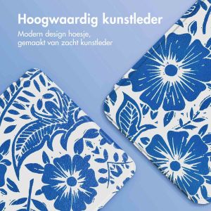 iMoshion Design Slim Hard Case Sleepcover met stand Kobo Libra H2O - Flower Tile