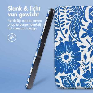 iMoshion Design Slim Hard Case Sleepcover met stand Kobo Libra 2 / Tolino Vision 6 - Flower Tile