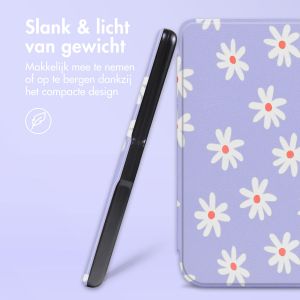 iMoshion Design Slim Hard Case Sleepcover met stand Kobo Libra H2O - Flowers Distance