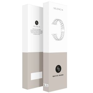 Selencia Stalen schakelband Apple Watch Series 1-9 / SE / Ultra (2) - 42/44/45/49 mm - Zwart