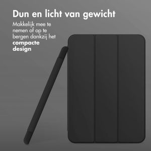 Accezz Smart Silicone Bookcase iPad Air 5 (2022) / iPad Air 4 (2020) - Zwart