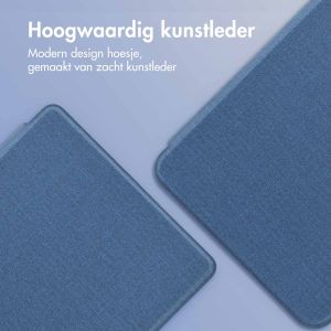 iMoshion Canvas Sleepcover Bookcase Kobo Nia - Donkerblauw