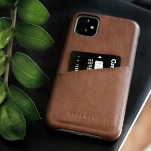 Selencia Vayu Vegan Lederen Backcover Samsung Galaxy S21 Plus - Bruin
