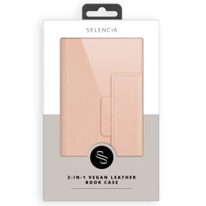 Selencia 2-in-1 Uitneembare Vegan Lederen Bookcase iPhone 13 Pro - Roze