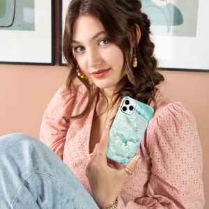 Selencia Maya Fashion Backcover iPhone 12 (Pro) - Agate Turquoise