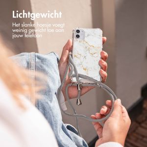 iMoshion Design hoesje met koord Samsung Galaxy A53 - White Marble