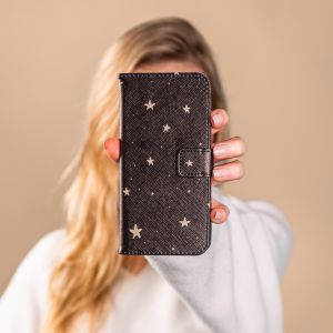 iMoshion Design Softcase Bookcase Galaxy A22 (5G) - Stars Gold